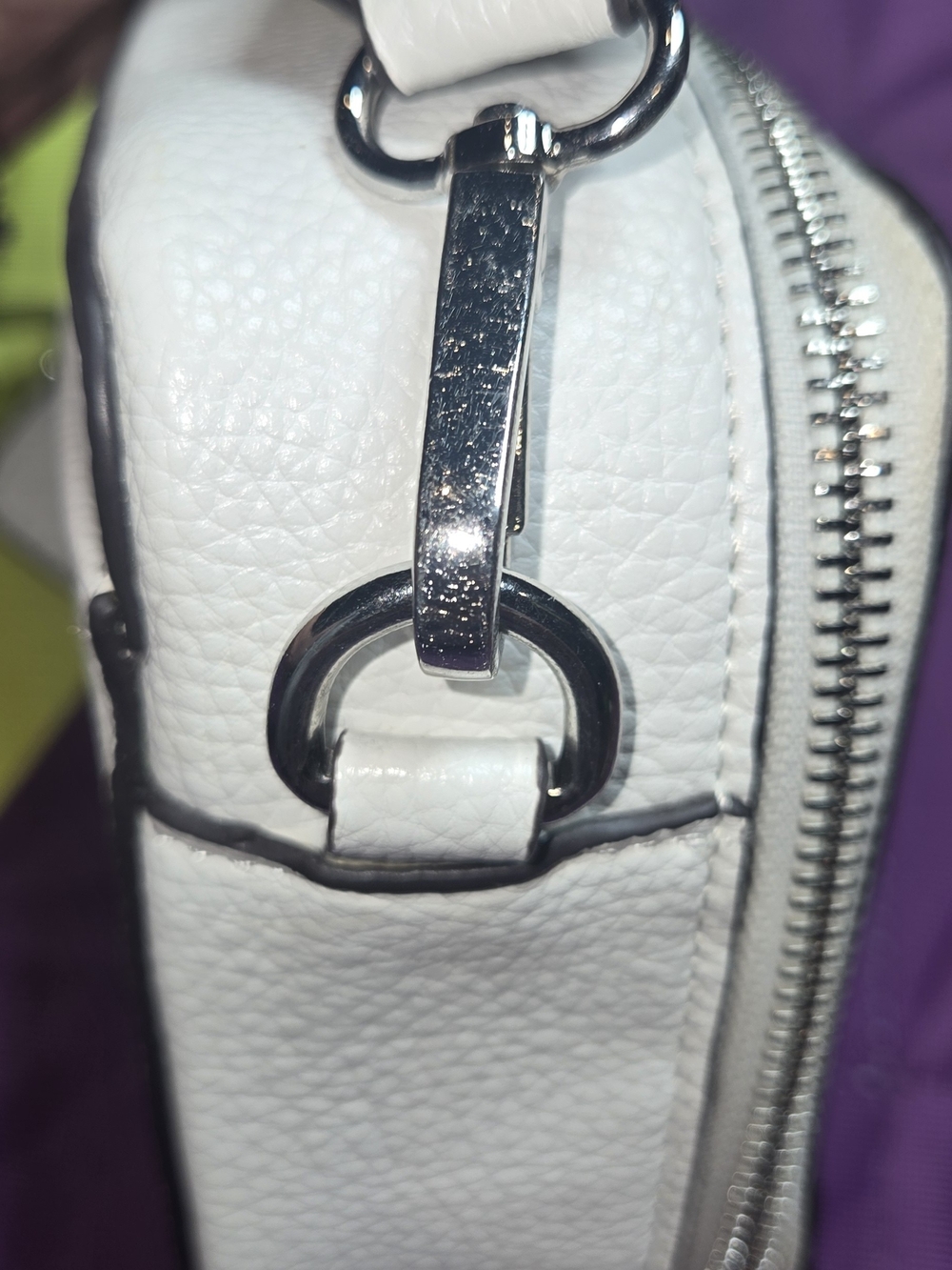 Mix No. 6 White Crossbody with Neon Yellow Strap - Picture 4 of 11